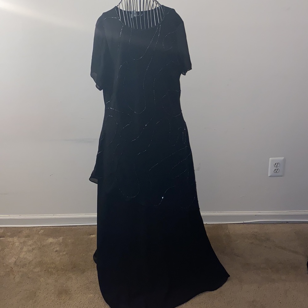 Amanda Smith Black Sequin Formal Dress - NWT